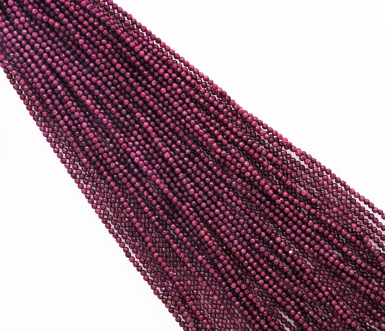 Natural ruby hand cut gemstone beads