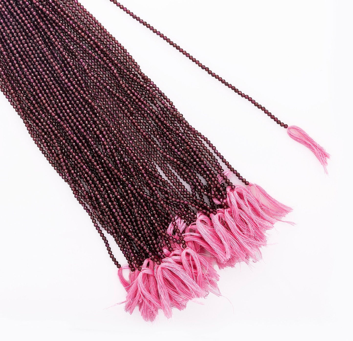 Rhodolite Garnet natural hand cut gemstone beads