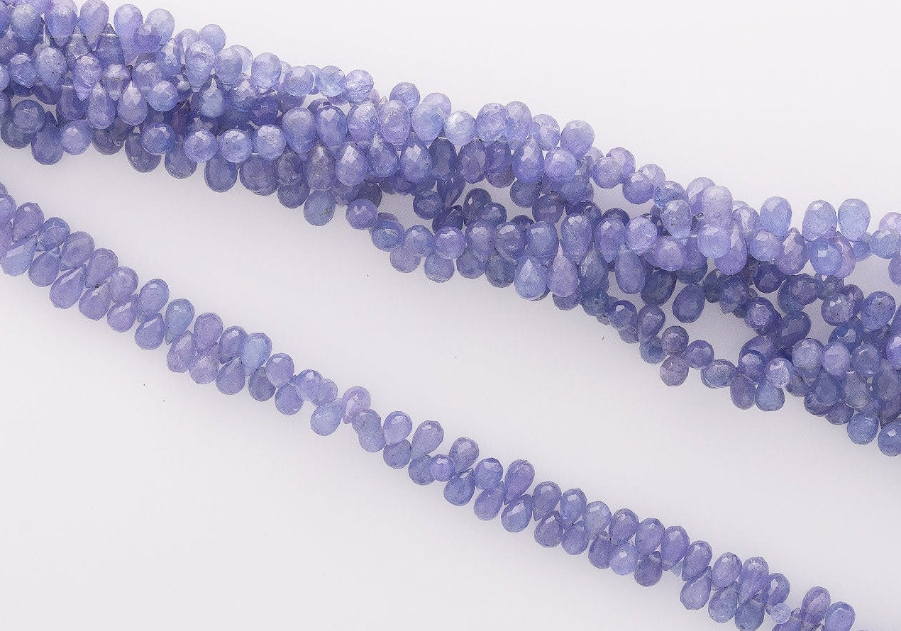 Beautiful natural tanzanite gemstone beads