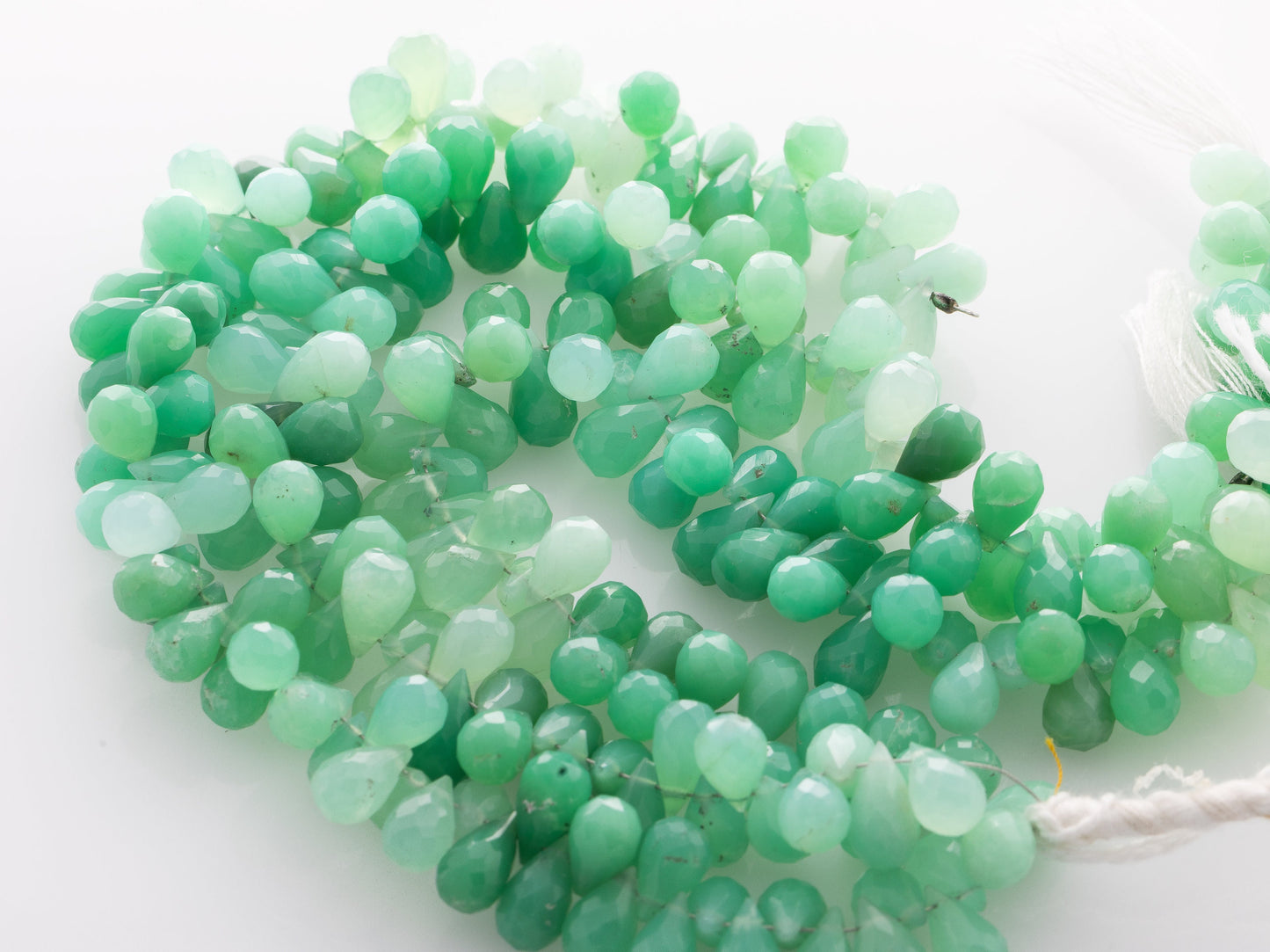 Beautiful natural chrysoprase gemstone beads