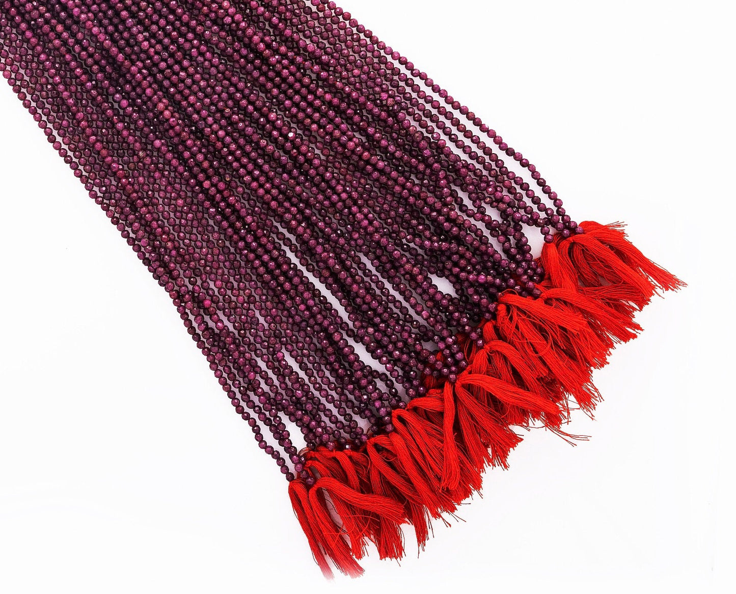 Natural ruby hand cut gemstone beads