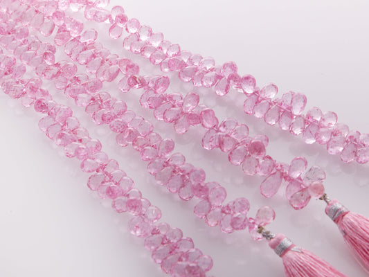 Beautiful coated pink topaz gemstone beads