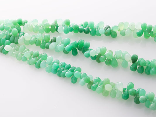 Beautiful natural chrysoprase gemstone beads