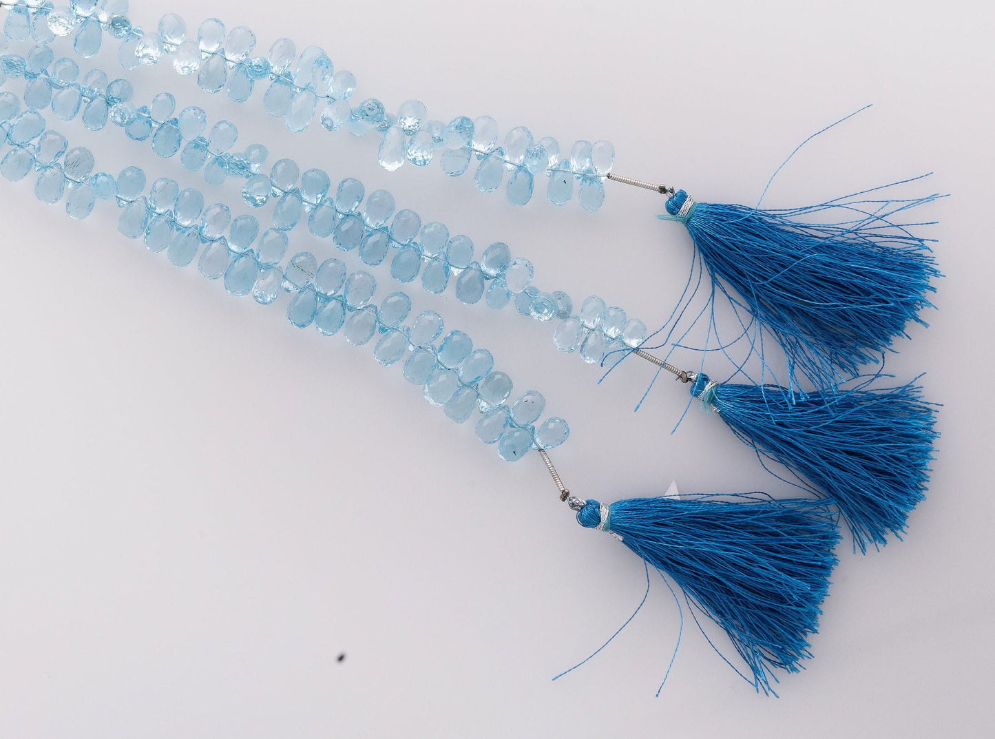 Beautiful natural blue topaz gemstone beads