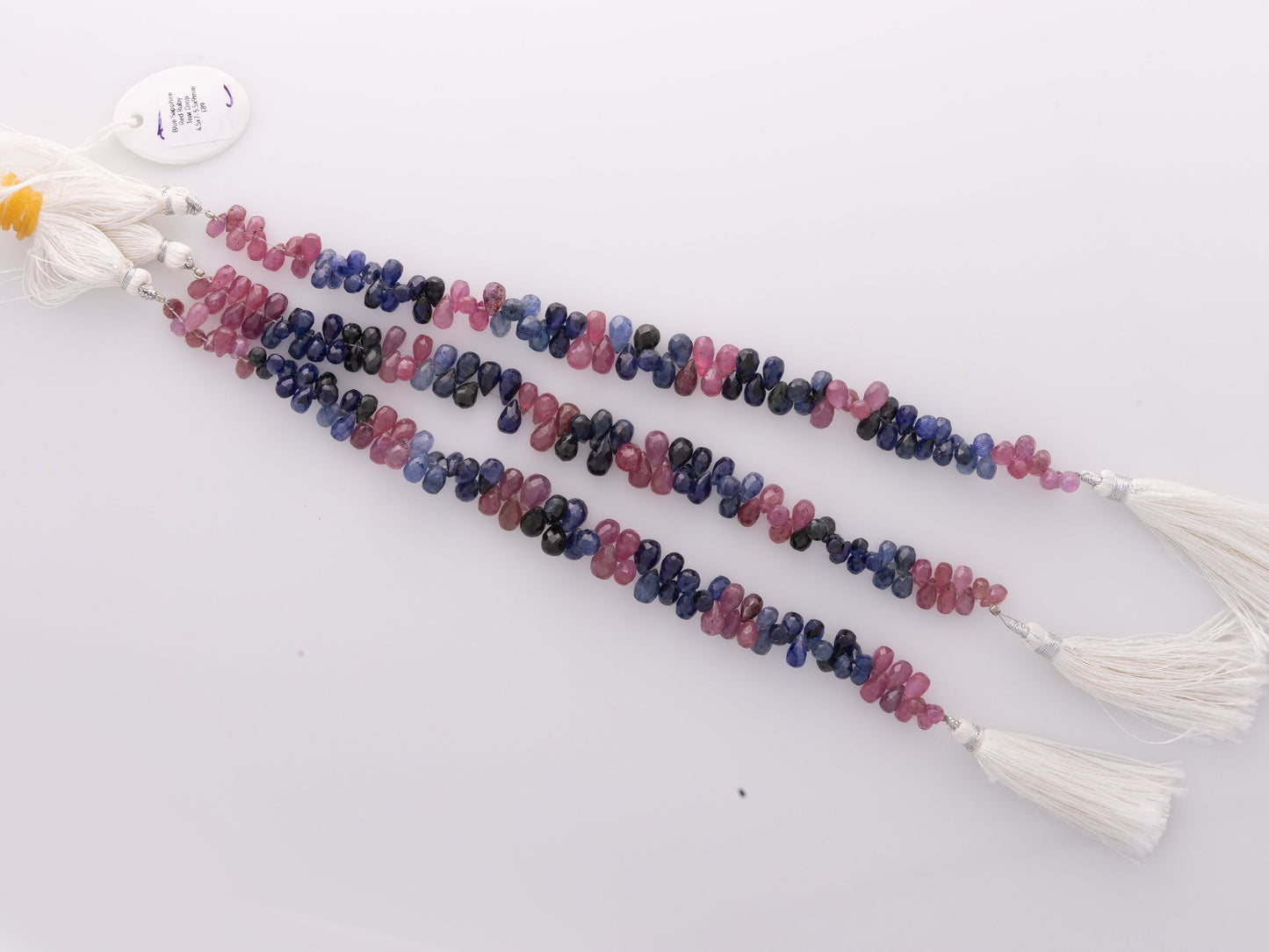 Beautiful natural blue and pink sapphire gemstone beads